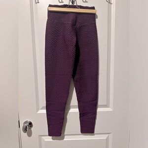 Full length Croco BBB dark purple leggings lightly worn.